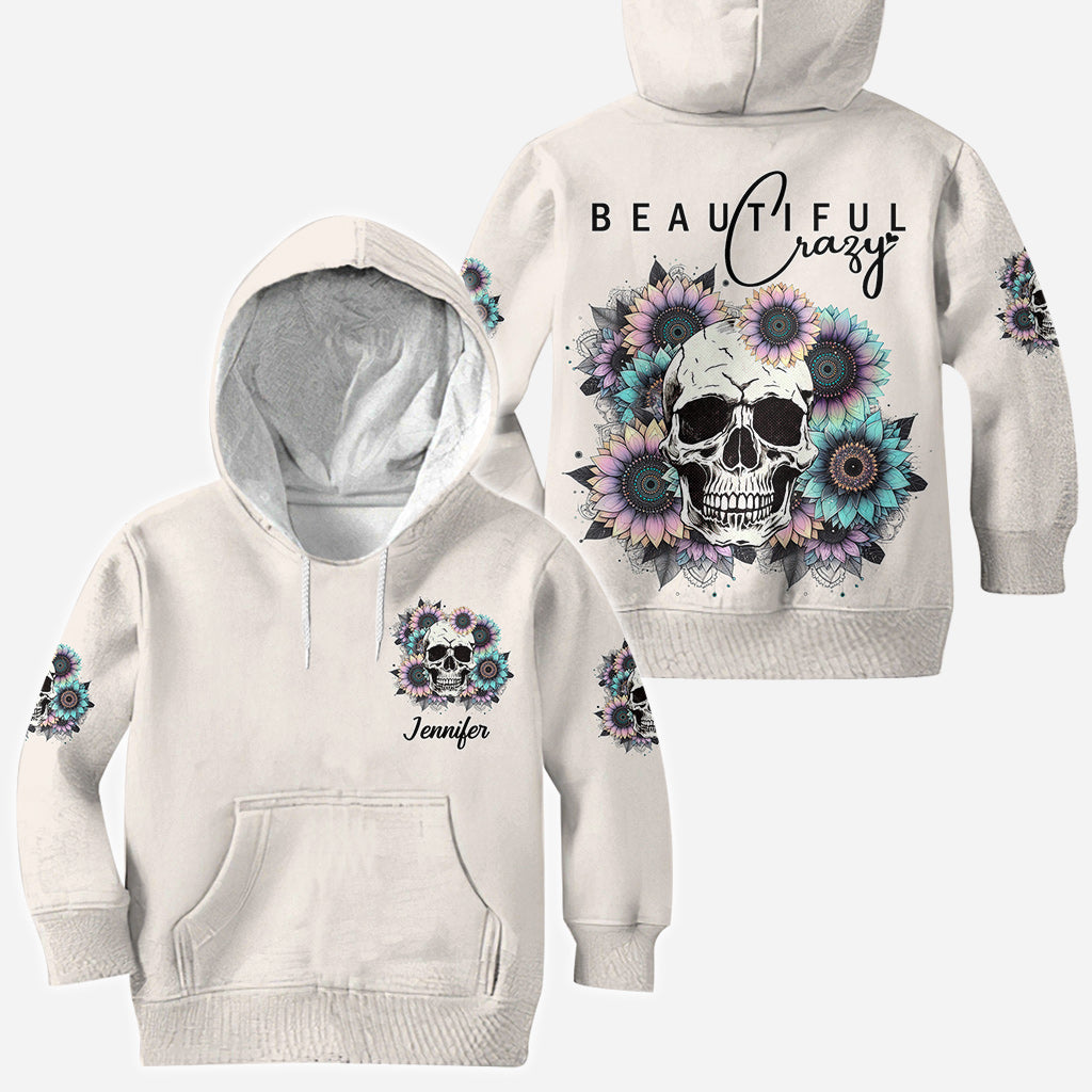 Wunderschön verrückt – personalisiertes Totenkopf-Shirt