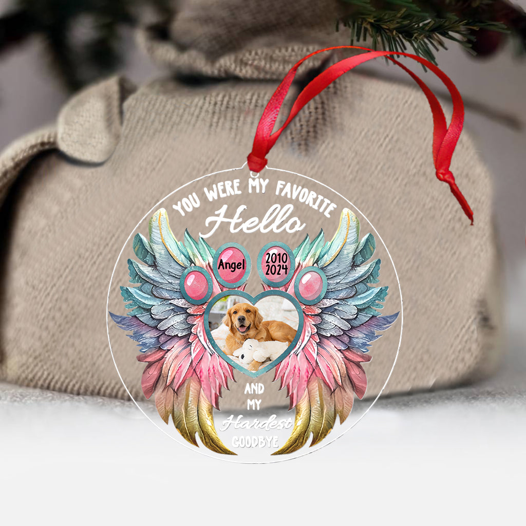 Du warst mein Liebling, mein schwerster Abschied – personalisierter Hunde-Anhänger in individueller Form