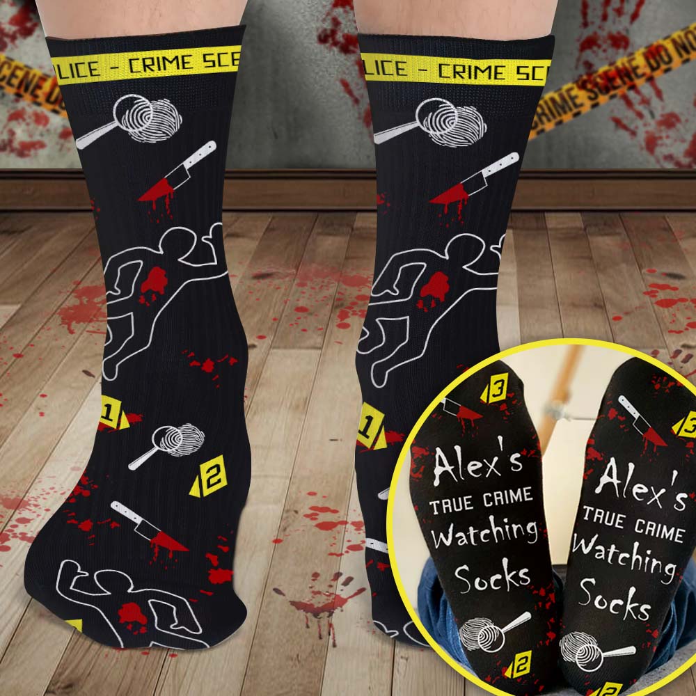 This Is My True Crime Watching Socks - Personalized Socks