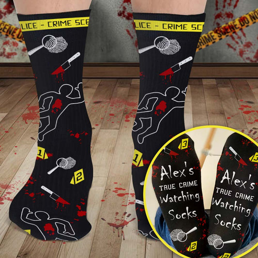 This Is My True Crime Watching Socks - Personalized Socks