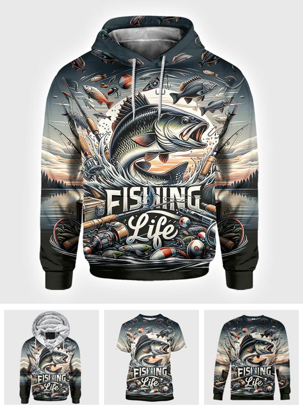 Fishing Life - Fishing All Over Shirt