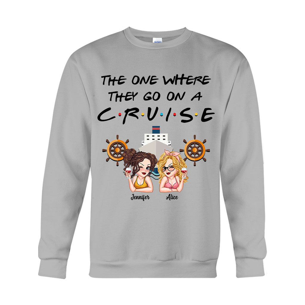 The One Where They Go On A Cruise - Personalized Cruising T-shirt And Hoodie