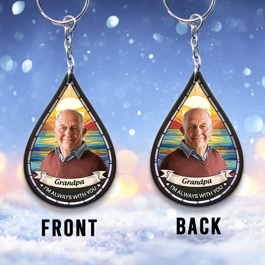 Ich bin immer bei dir – Personalisierter Gedenk-Schlüsselanhänger in individueller Form