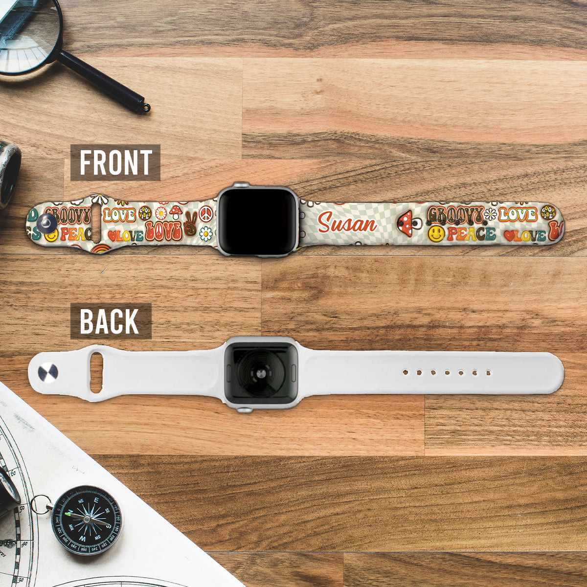 Hippie Soul Retro Multi Style - Personalized Hippie Apple Watch Band