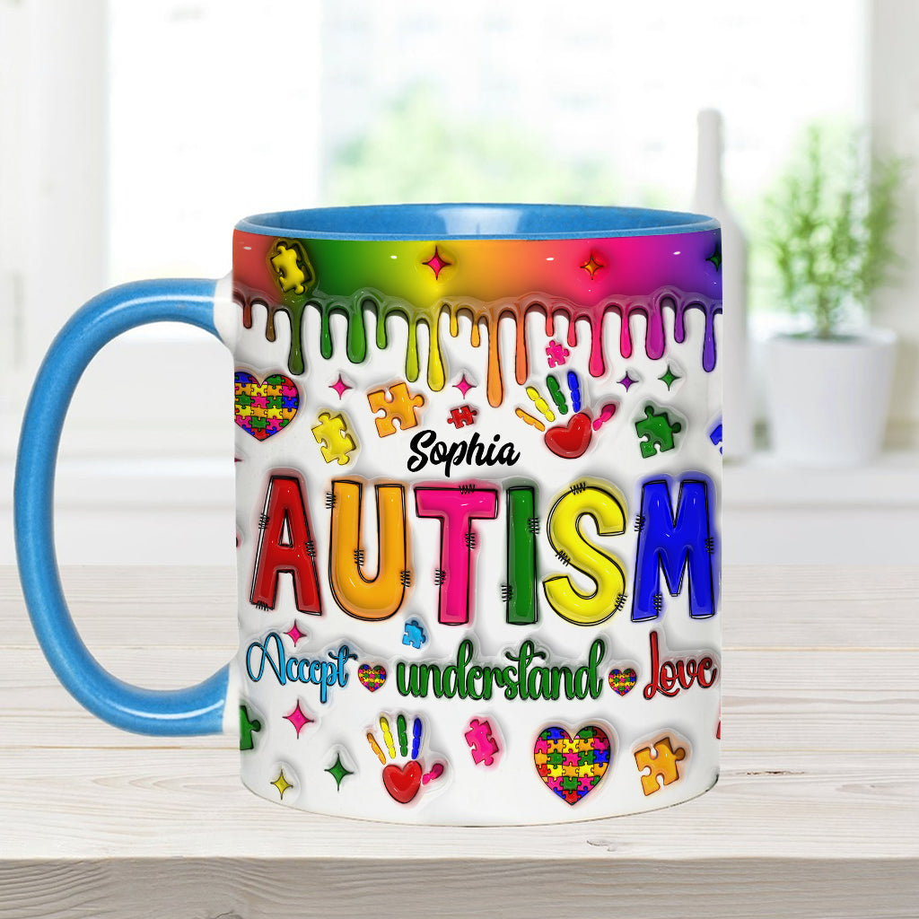 Autismus-Bewusstsein – Personalisierte Tasse mit Autismus-Motiv