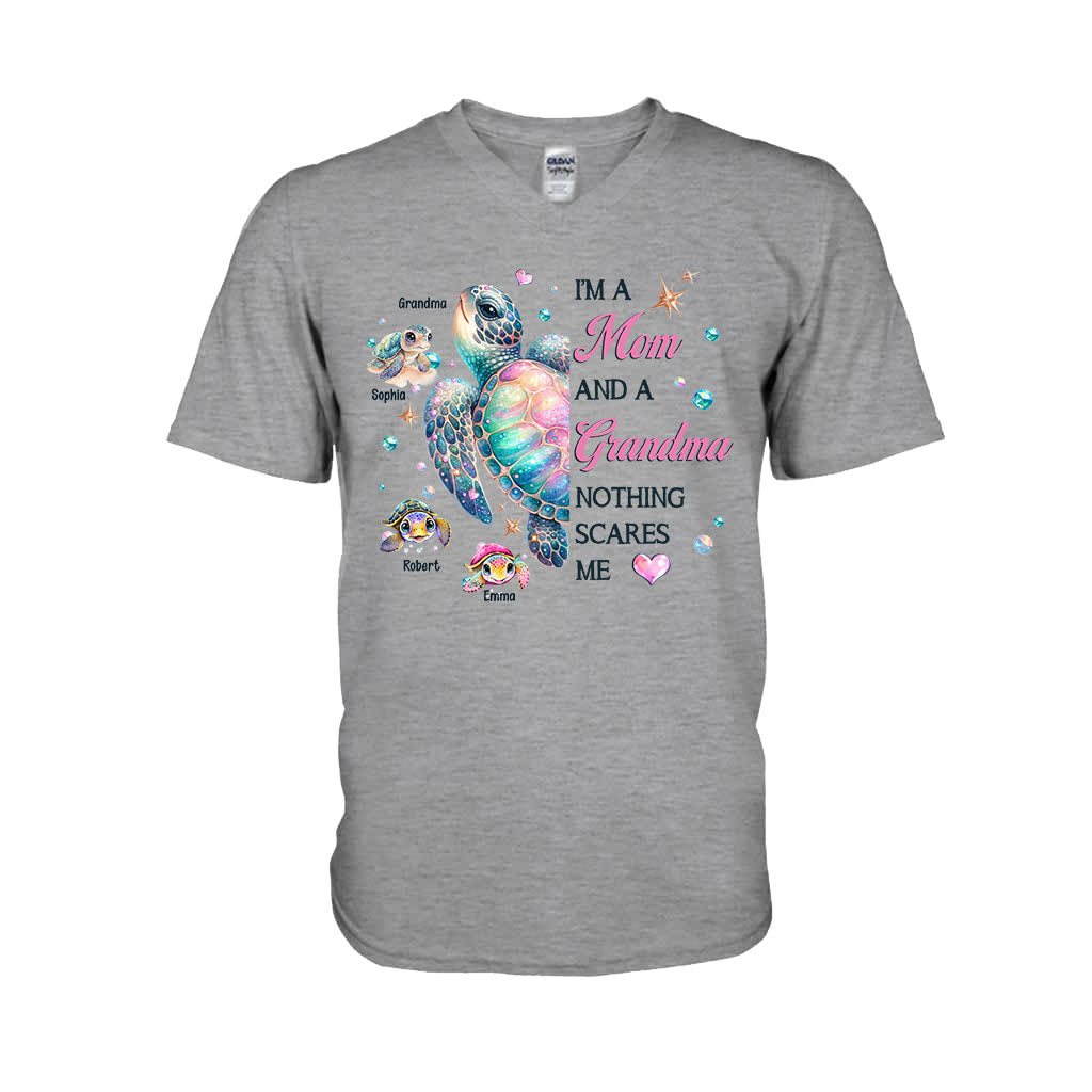 Nichts kann mir Angst machen – Oma Schildkröte – Personalisiertes Oma-T-Shirt und Hoodie