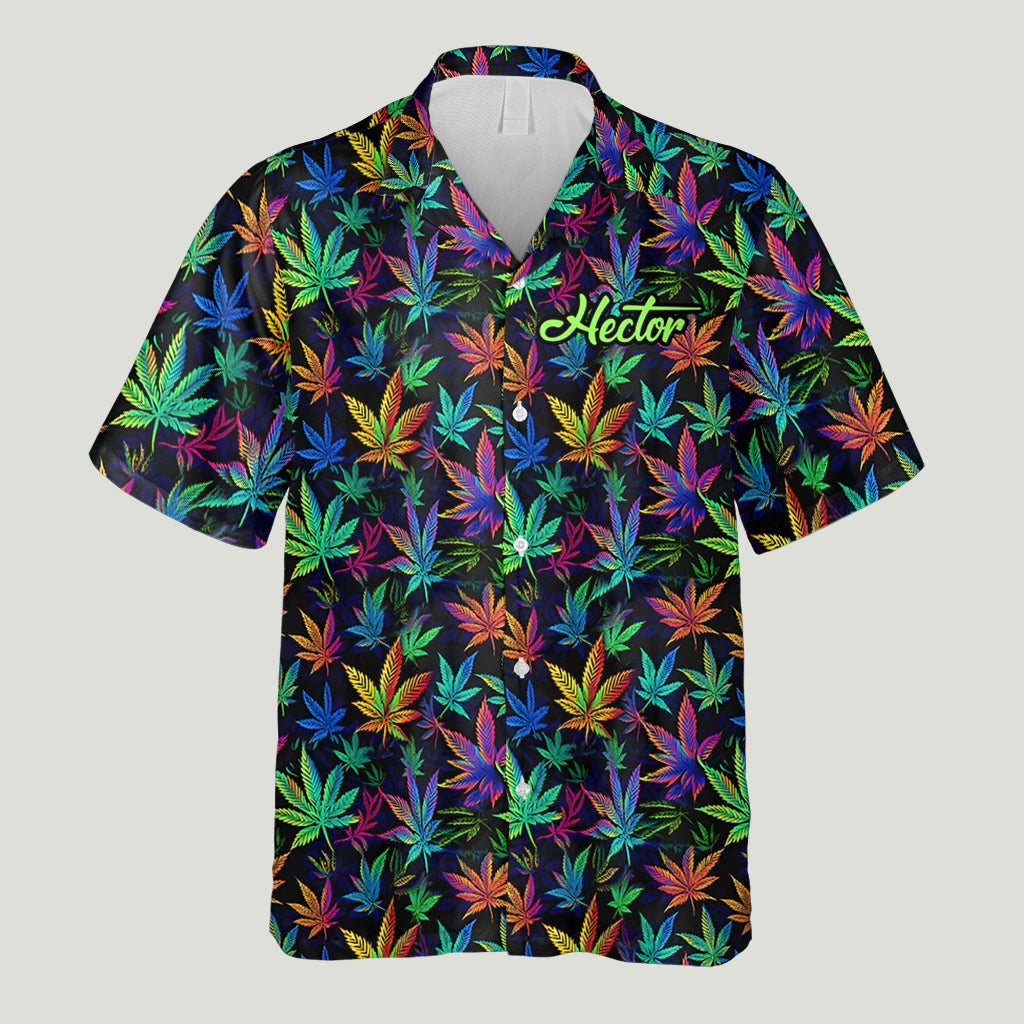 Buntes 420 - Personalisiertes Weed-Hawaiihemd