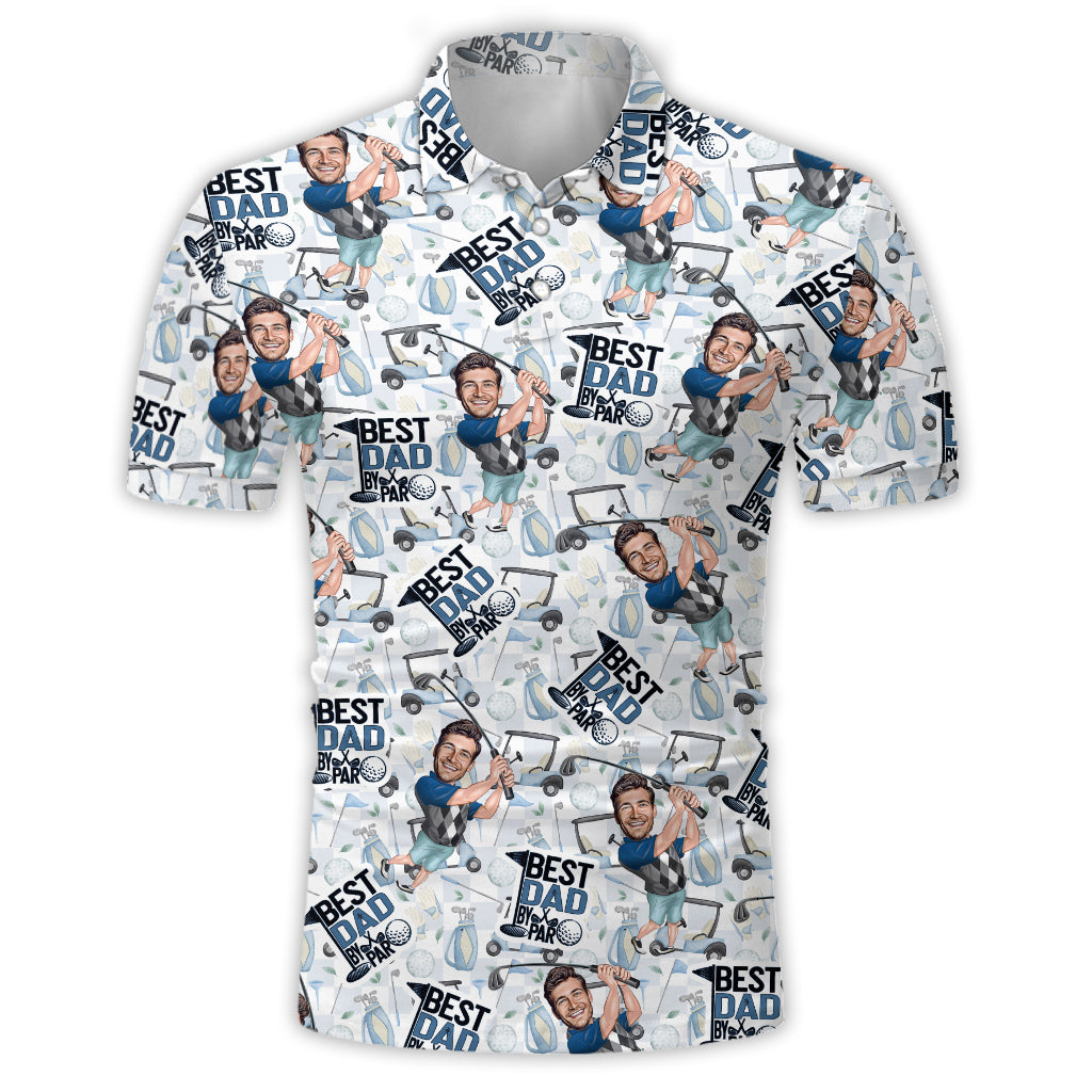 Best Dad By Par - Personalisiertes Golf-Poloshirt