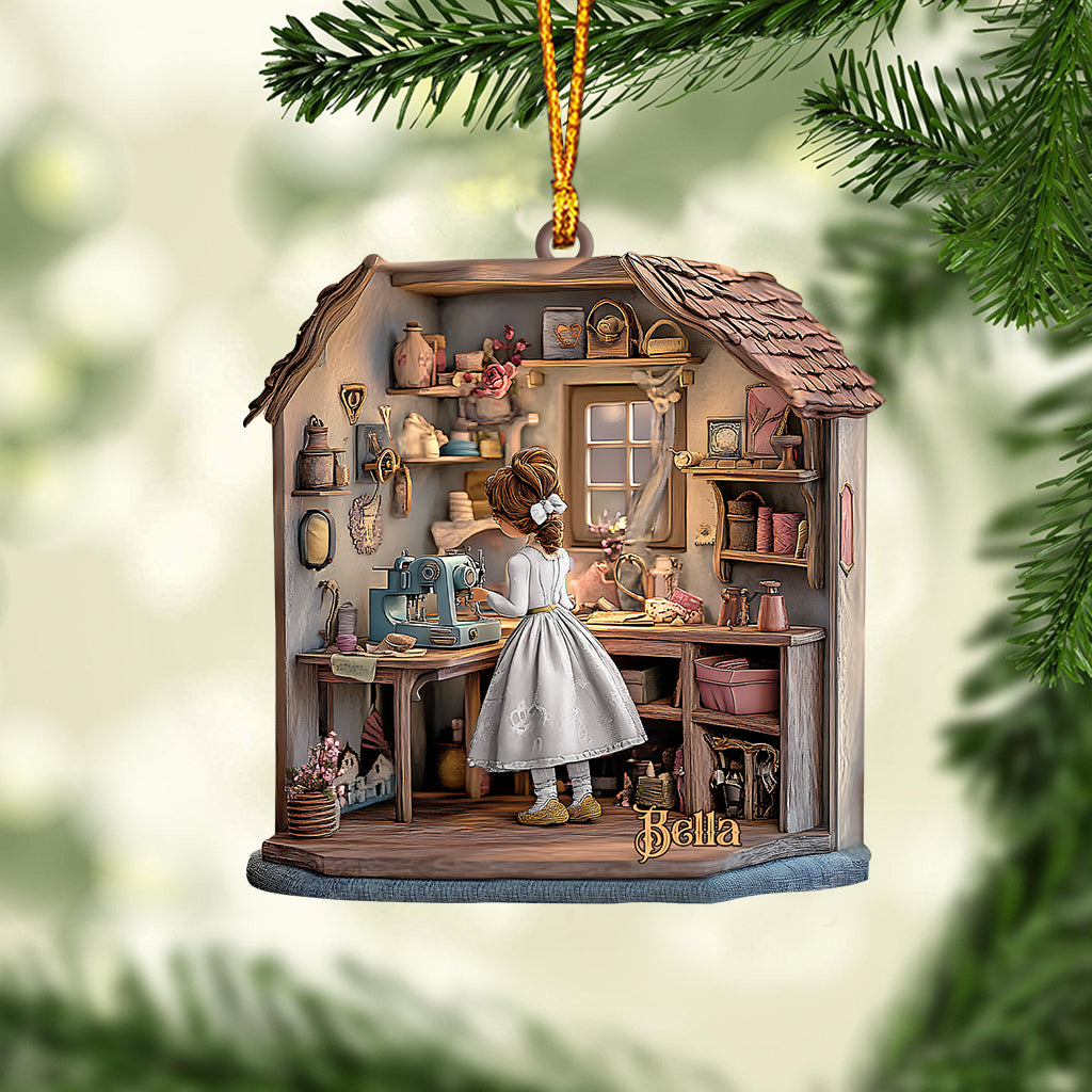 My Happy Place - Personalized Sewing Ornament