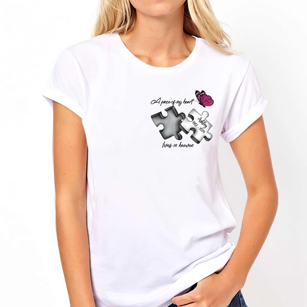 Immer in meinen Gedanken, für immer in meinem Herzen – personalisiertes Gedenk-T-Shirt und Hoodie