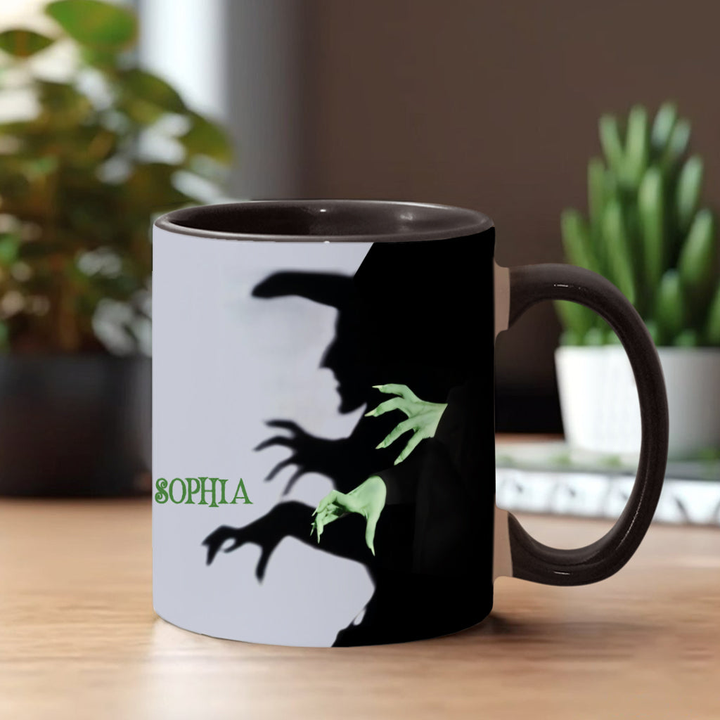 Halloween-Hexenschatten - Personalisierte Tasse mit Hexenmotiv