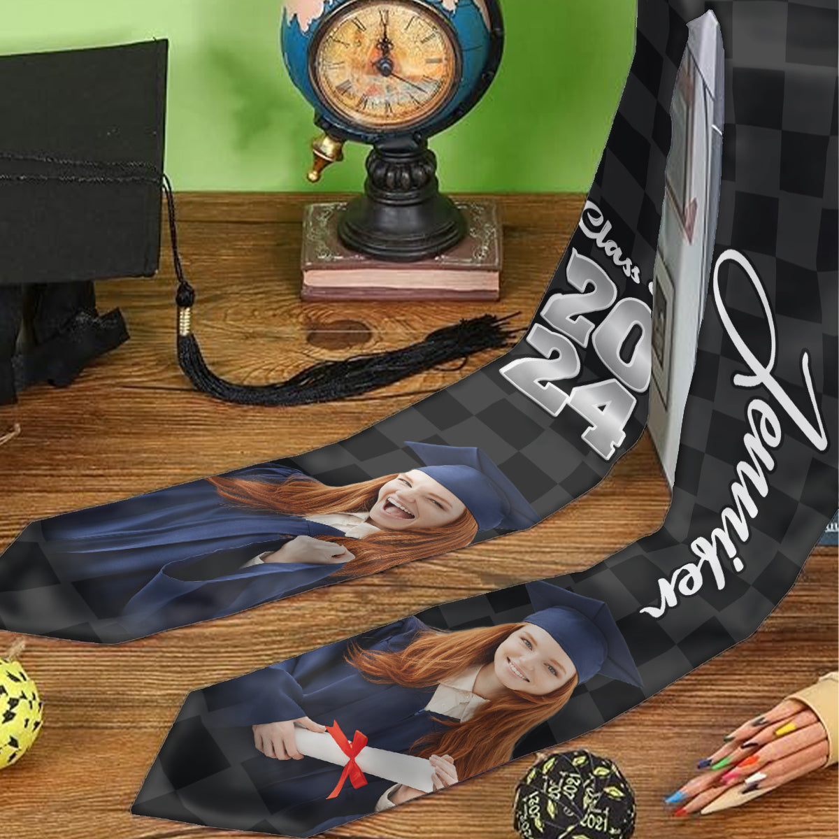 Photo Custom Graduation Stole Sash - Personalized Graduation Graduation Stole