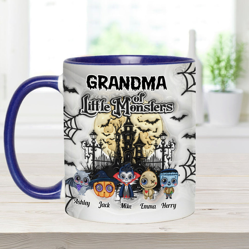 Grandma Of Little Nightmares - Personalized Grandma Accent Mug