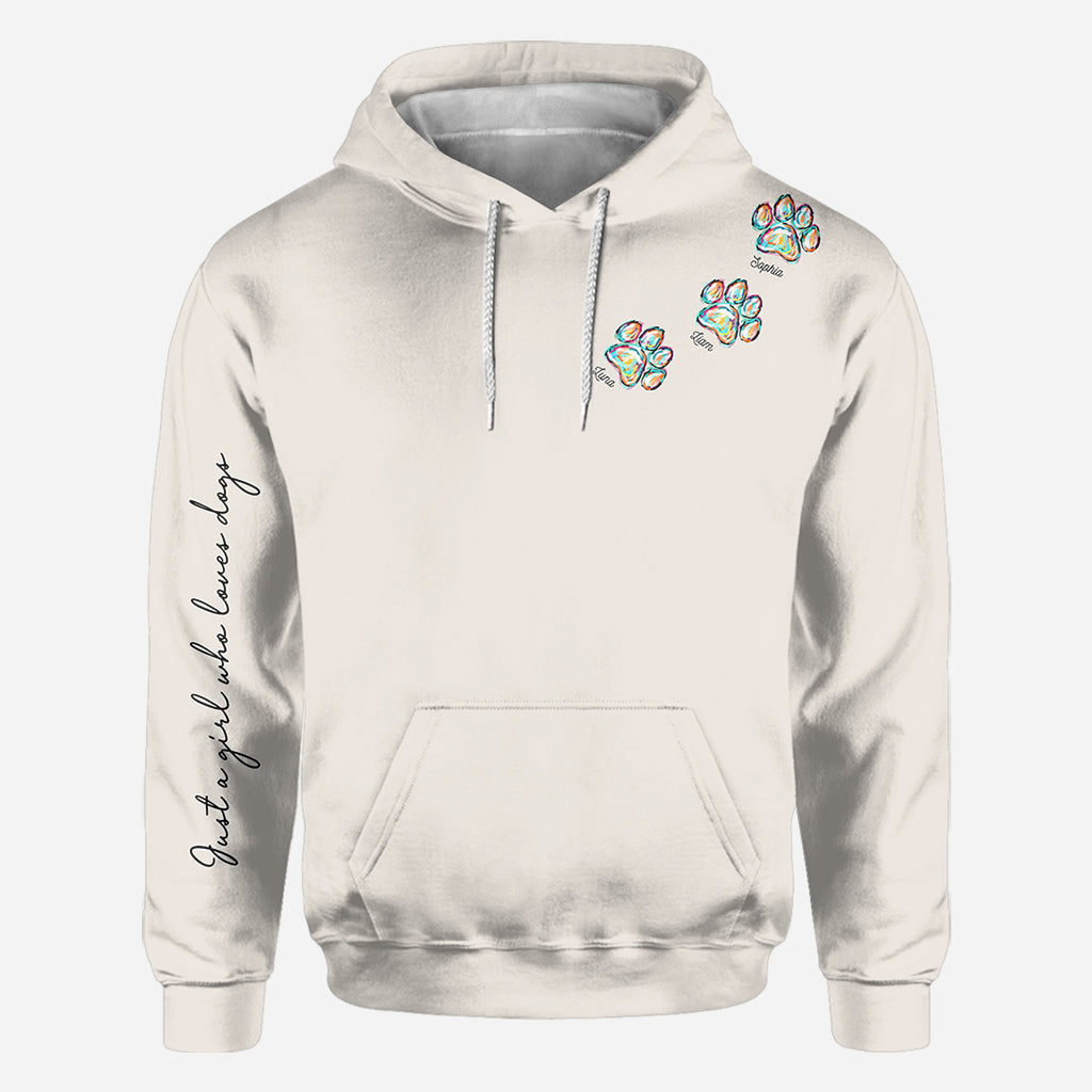 Just A Girl Who Loves Dogs Cats - Personalized Dog All Over Shirt