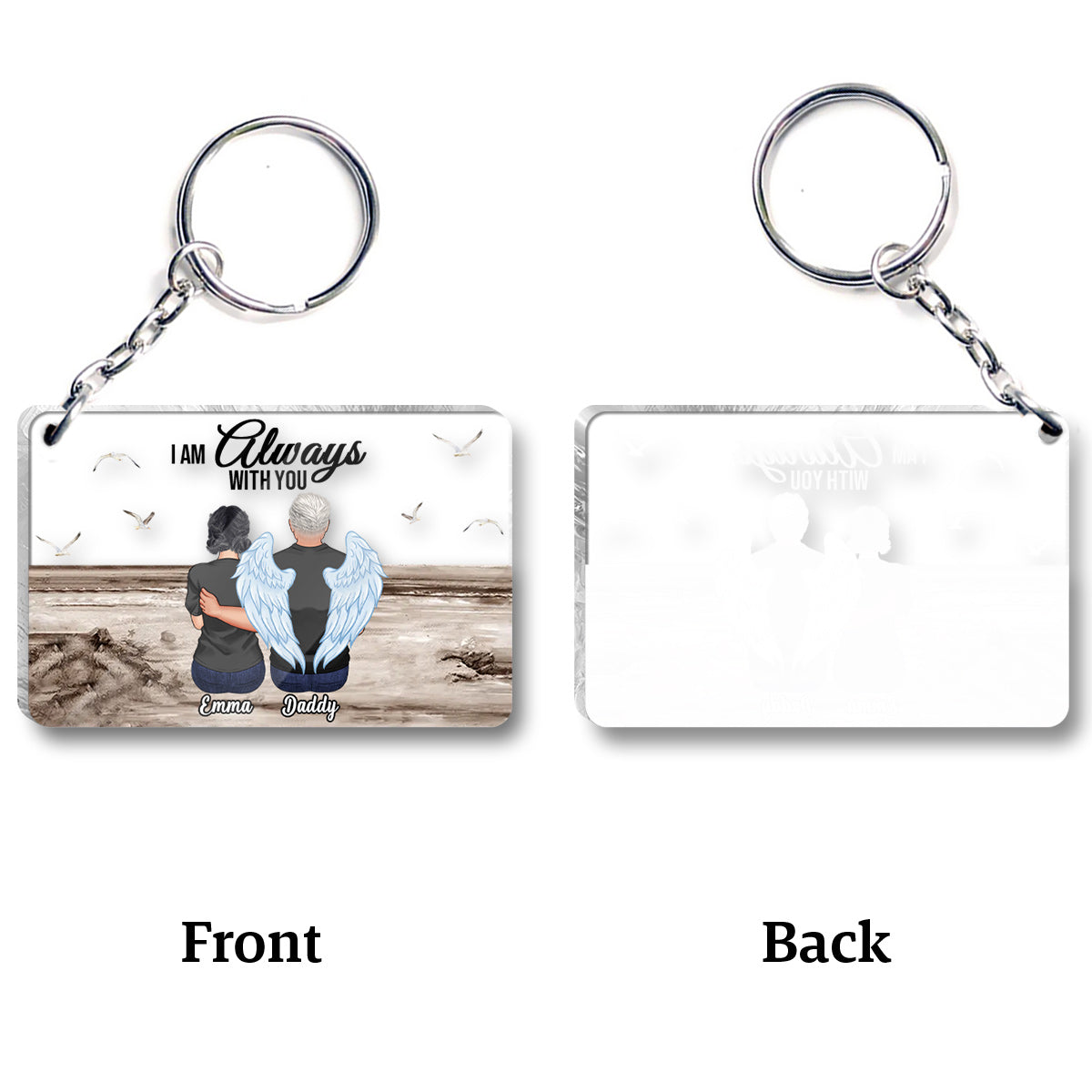 I'm Always With You - Personalized Memorial Transparent Keychain