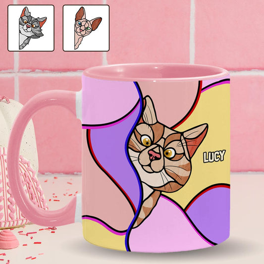 Neugierige Katzen – Personalisierte Tasse mit Katzenmotiv