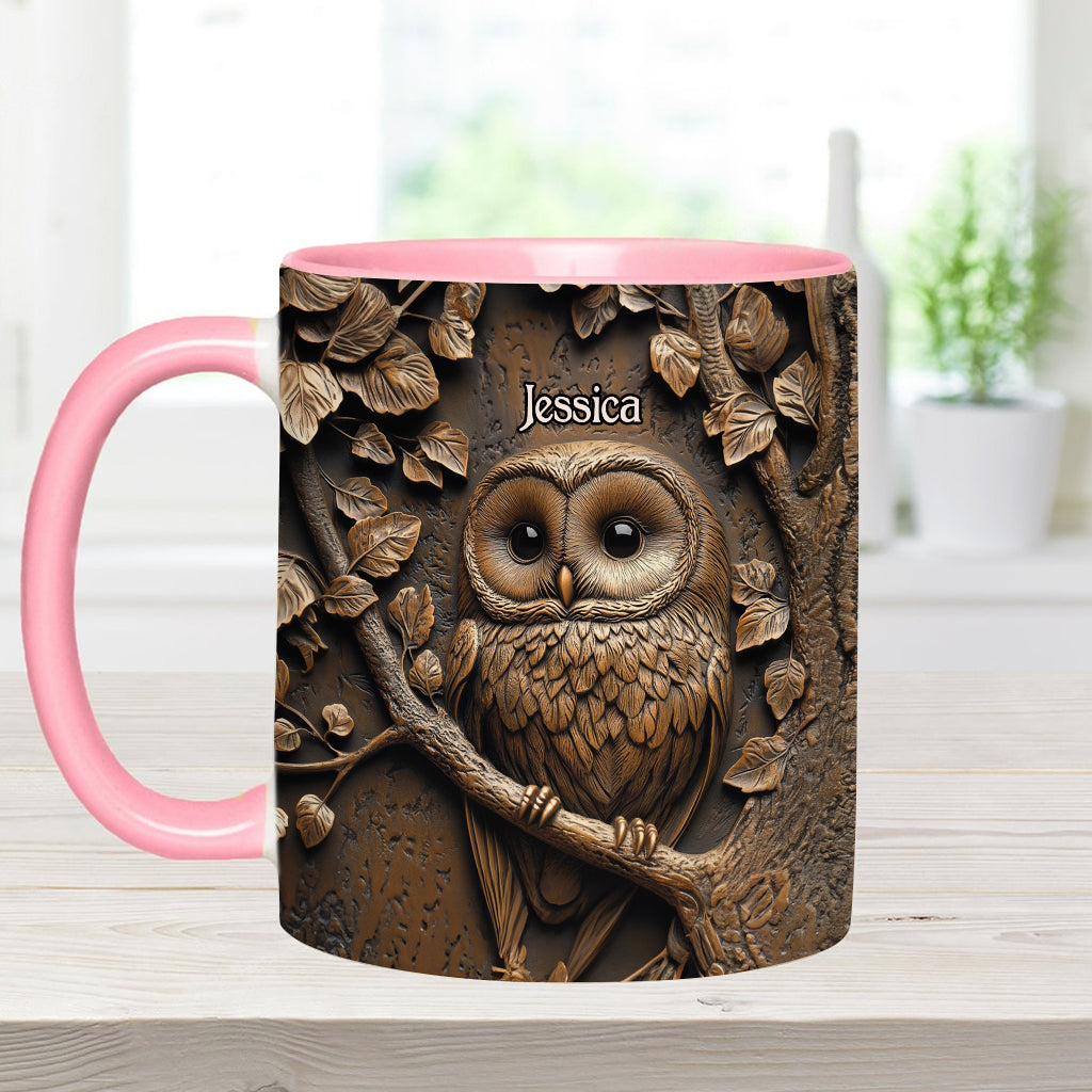 Stunning Owl - Personalized Owl Accent Mug