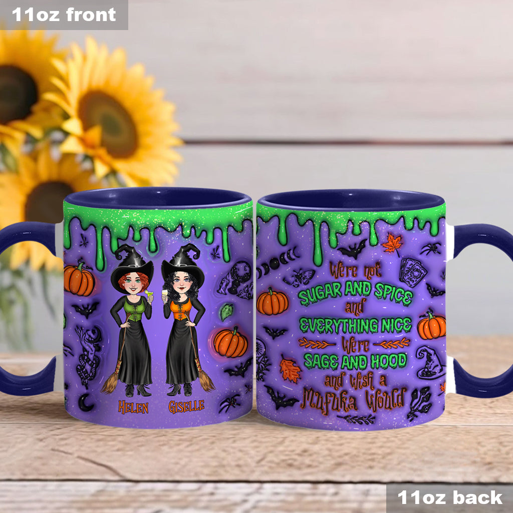 Wir sind nicht Zucker und Gewürze und alles Nette - Personalisierter Bestie-Akzentbecher