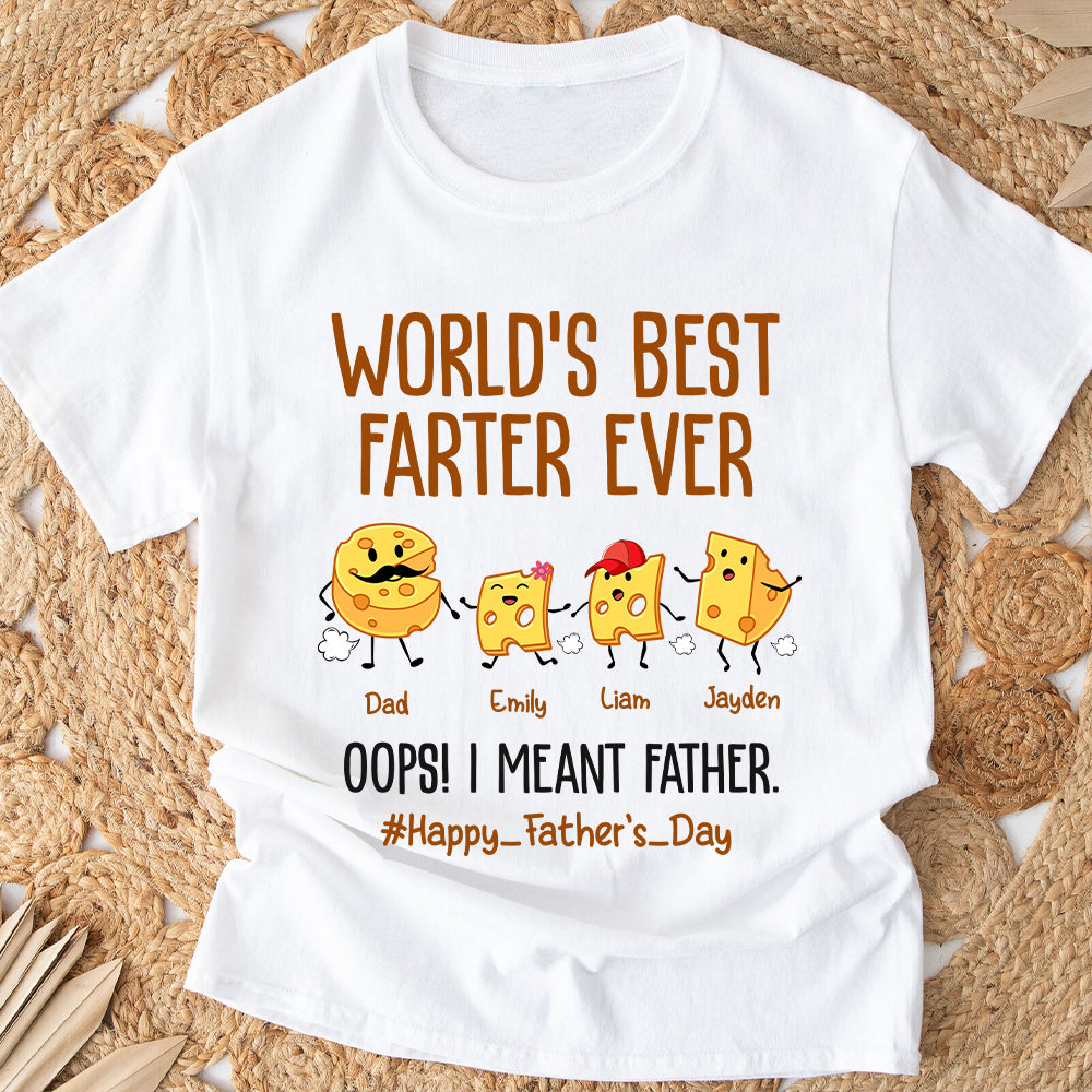 Der beste Furzer der Welt – Lustiger Käse – Personalisiertes Vater-T-Shirt und Hoodie
