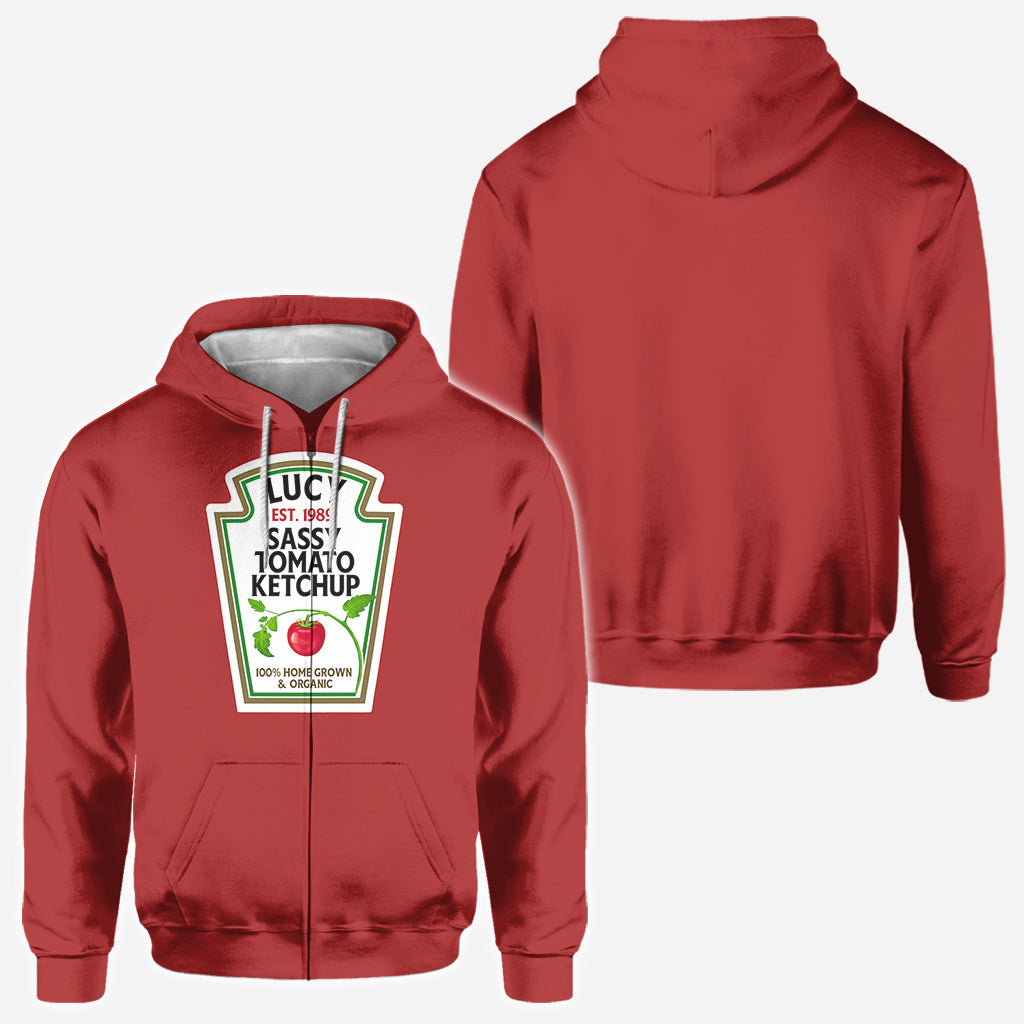 Sassy Ketchup Spicy Mustard Condiment Costume - Personalized Halloween All Over Shirt