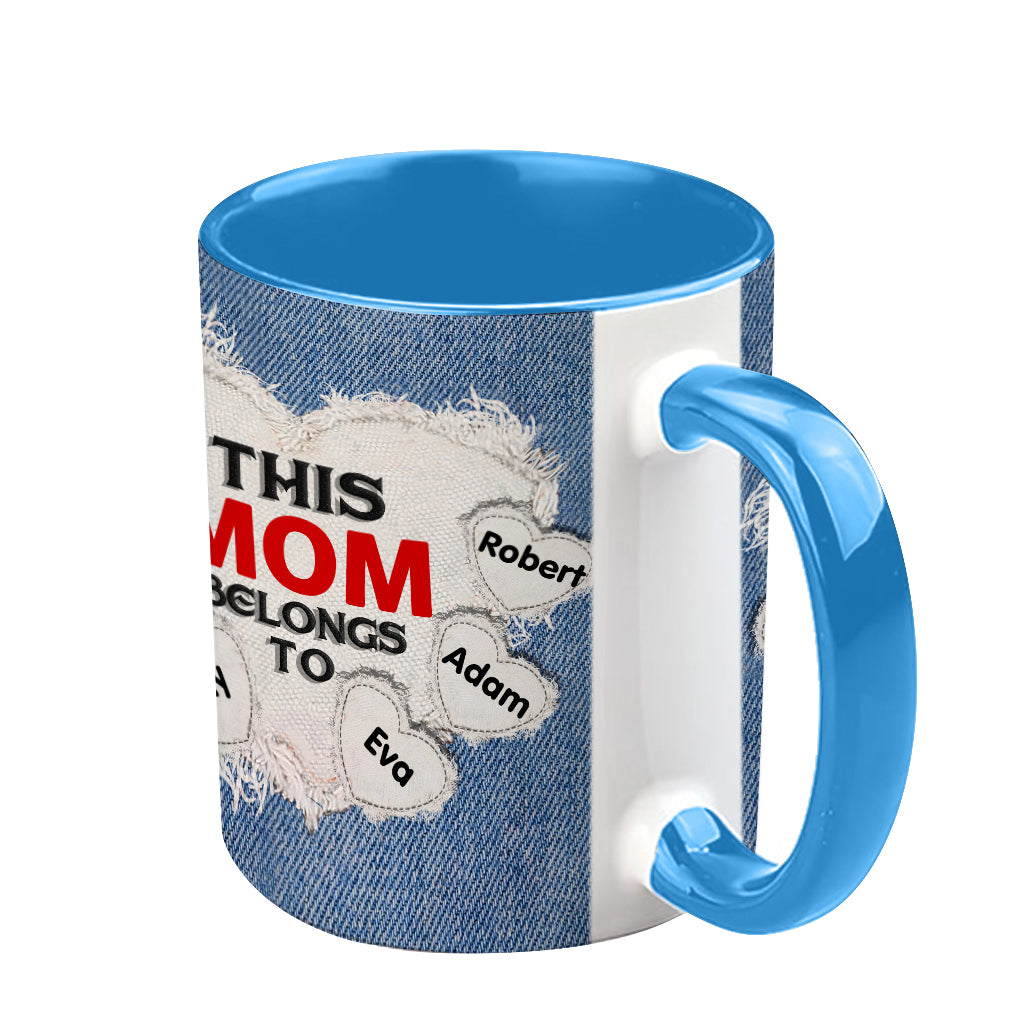 This Mom Belongs To - Personalized Mother Accent Mug