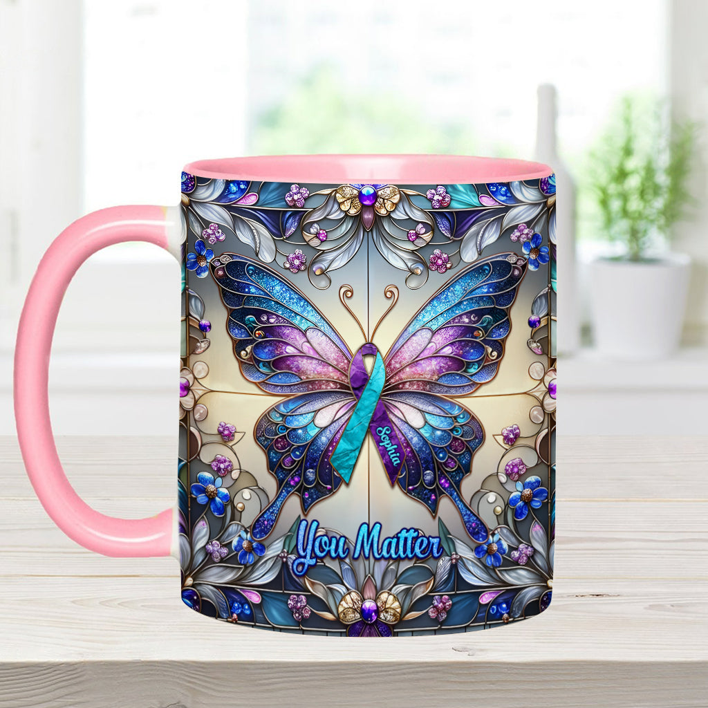 Du bist wichtig – Personalisierte Tasse mit Akzent zur Suizidprävention