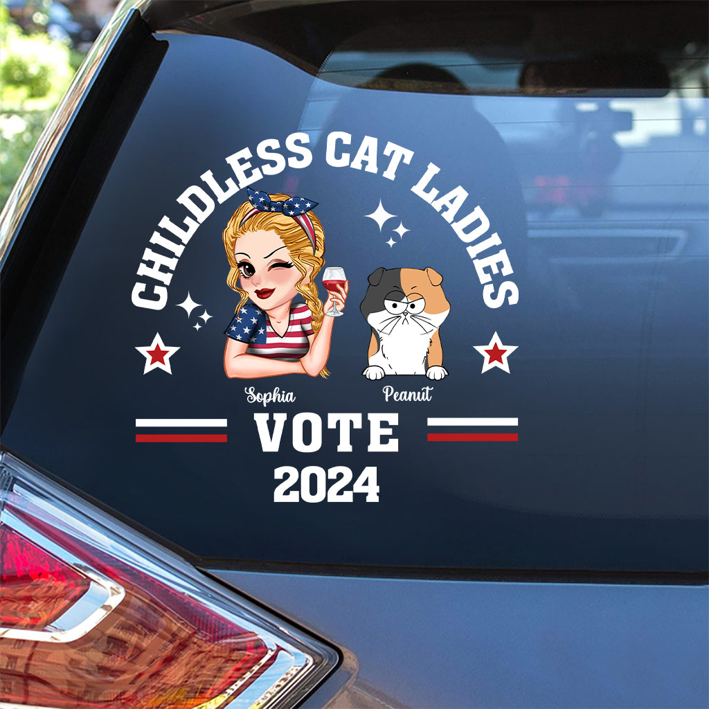 Childless Cat Ladies - Personalized Cat Decal Full
