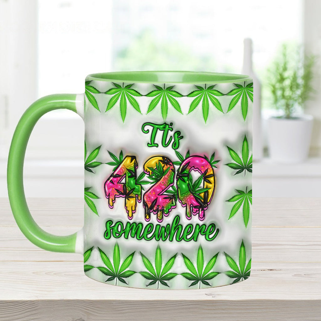 It's 420 Somewhere - Personalized Weed Accent Mug