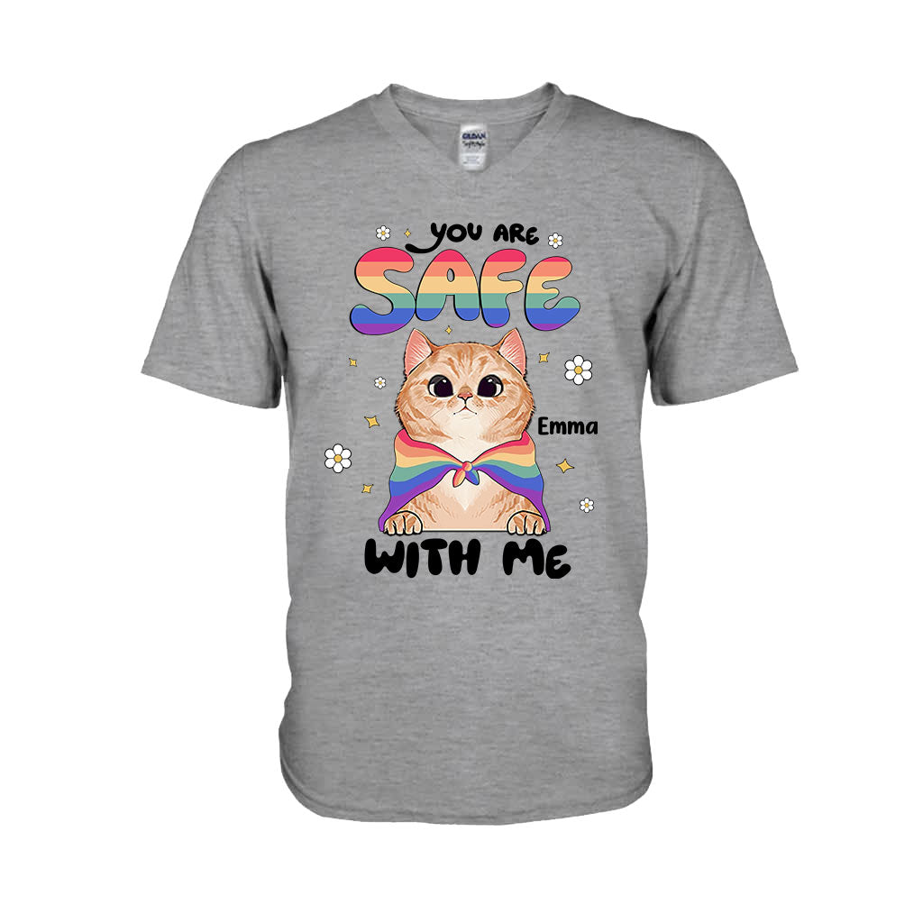 Du bist sicher – Personalisiertes LGBT-Unterstützungs-T-Shirt und Hoodie