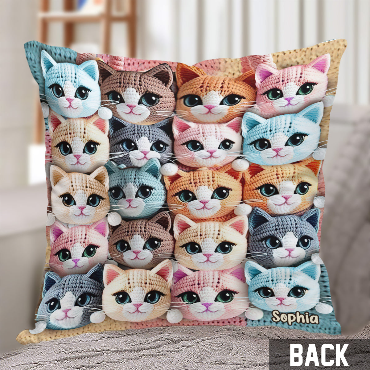 Niedliche Katzen – personalisiertes Katzenkissen