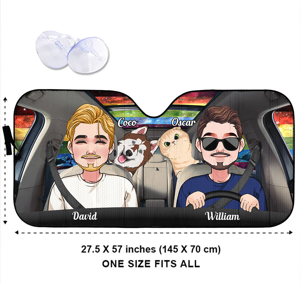 Ride With Pride – Personalisierter Sonnenschutz für Autos mit LGBT-Unterstützung