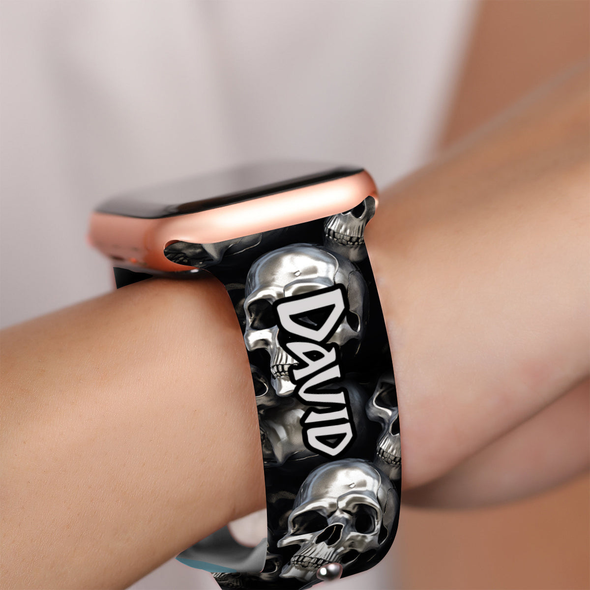 3D Metallic Skulls - Personalized Skull Apple Watch Band