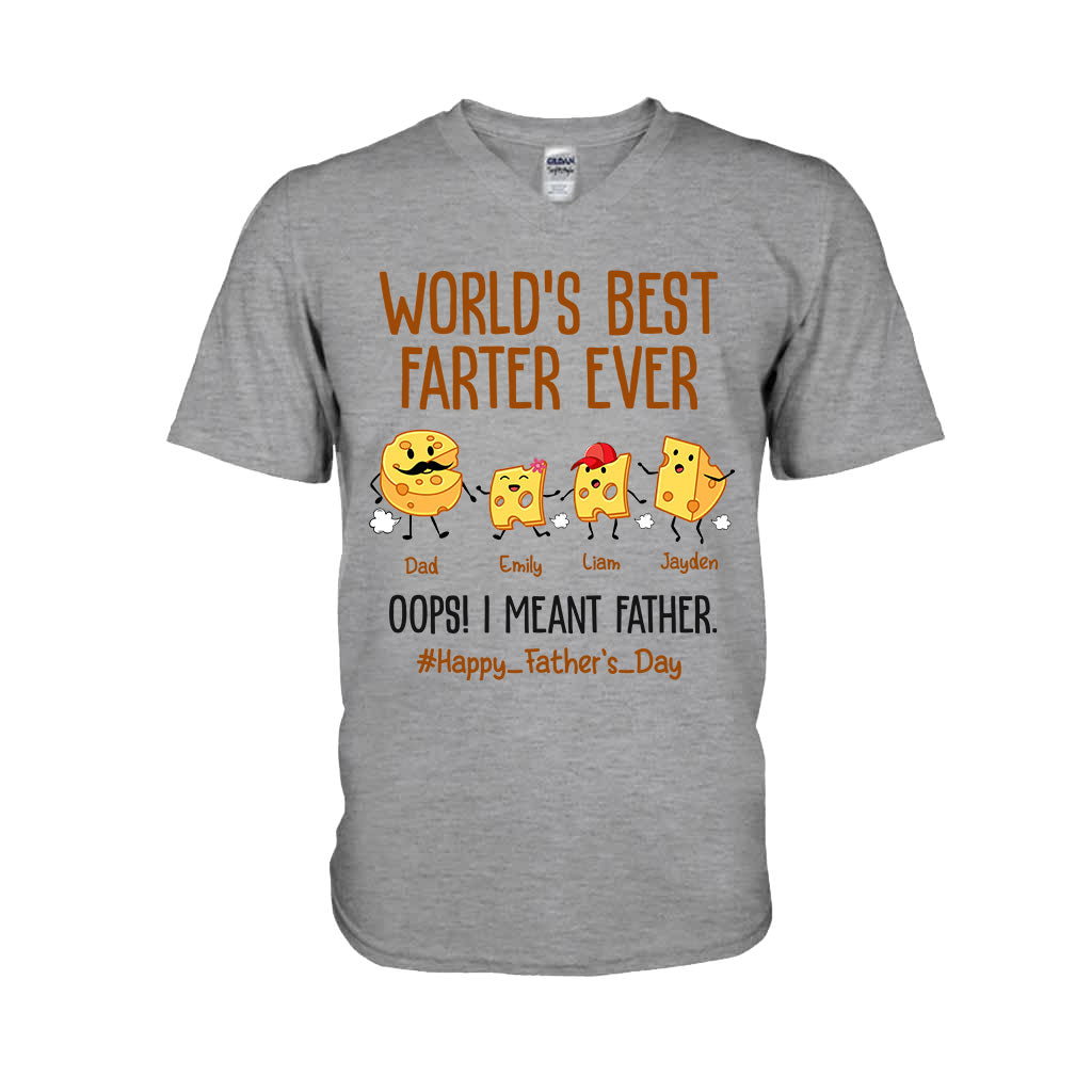 Der beste Furzer der Welt – Lustiger Käse – Personalisiertes Vater-T-Shirt und Hoodie