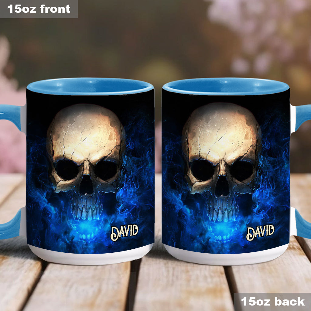 Eis und Feuer – Personalisierte Tasse mit Totenkopf-Akzent