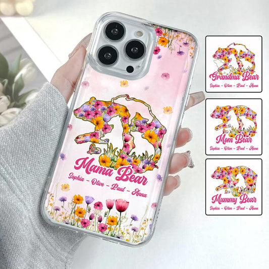 Mama Bear - Personalized Mother Clear Phone Case
