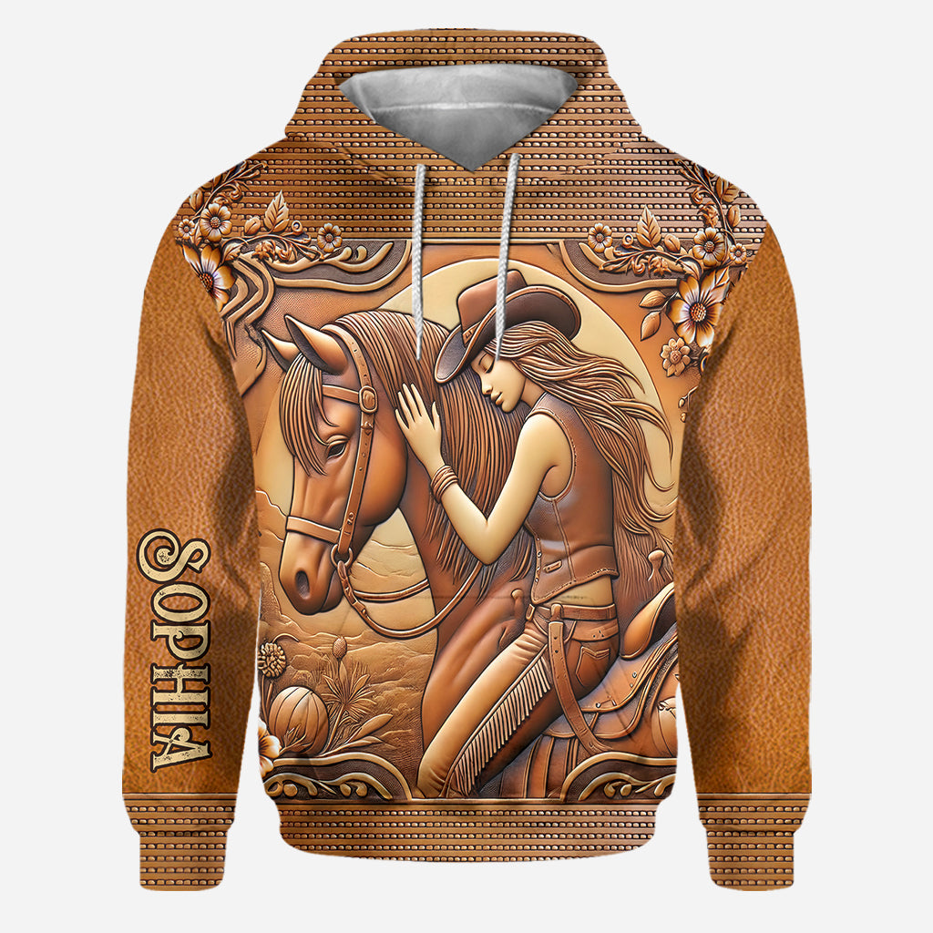 Ein Mädchen und ihr Pferd – Personalisierter Pferde-Hoodie und Leggings