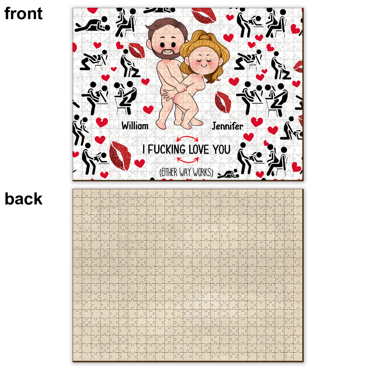 Ich liebe dich – personalisiertes Pärchen-Puzzle