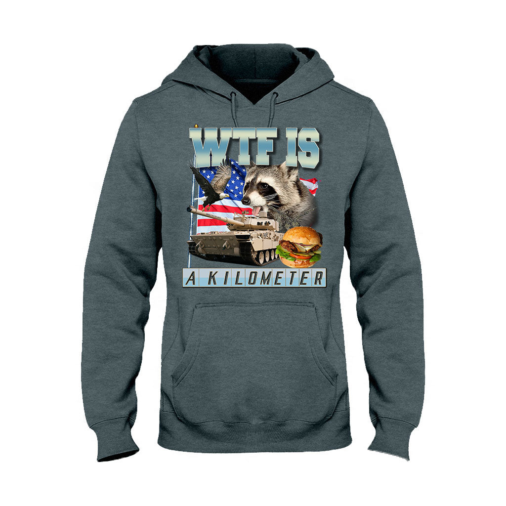 Was zum Teufel ist ein Kilometer? – Waschbär-T-Shirt und Hoodie