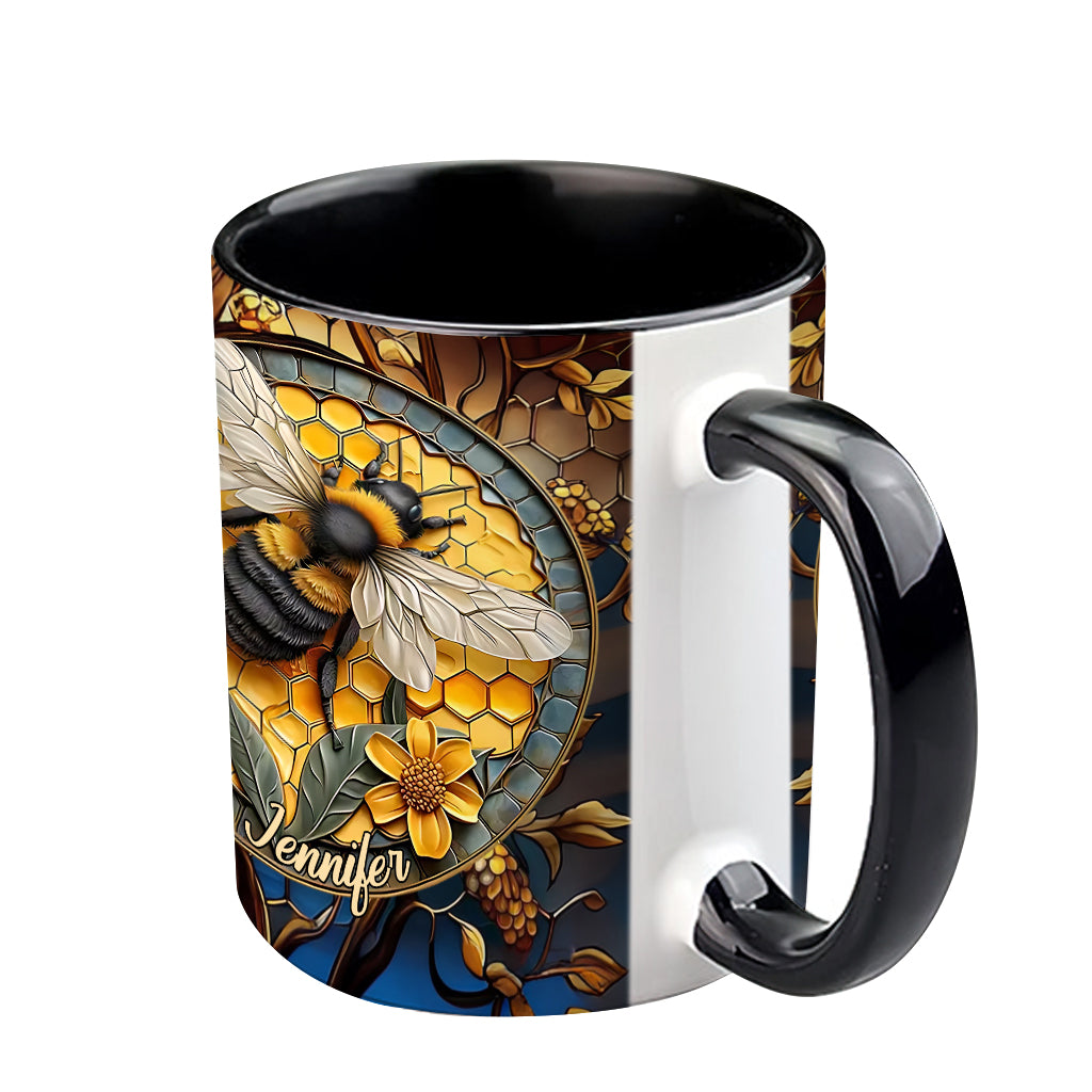 Honeycomb - Personalized Bee Accent Mug