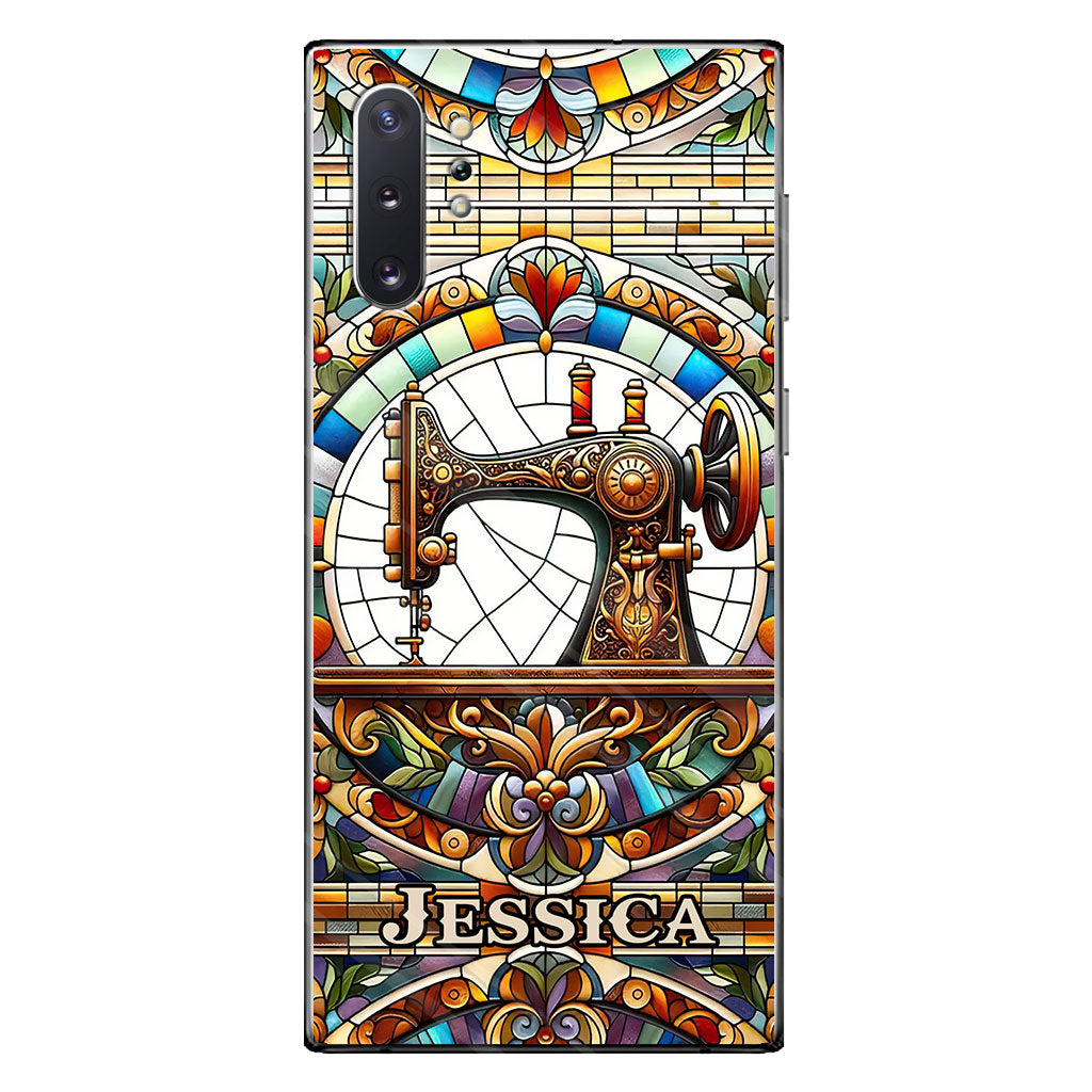 Bunte Nähmaschine – Personalisierte Näh-Handyhülle