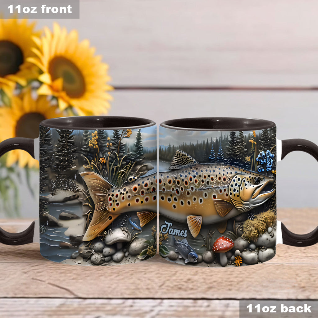 Love Fishing - Personalized Fishing Accent Mug
