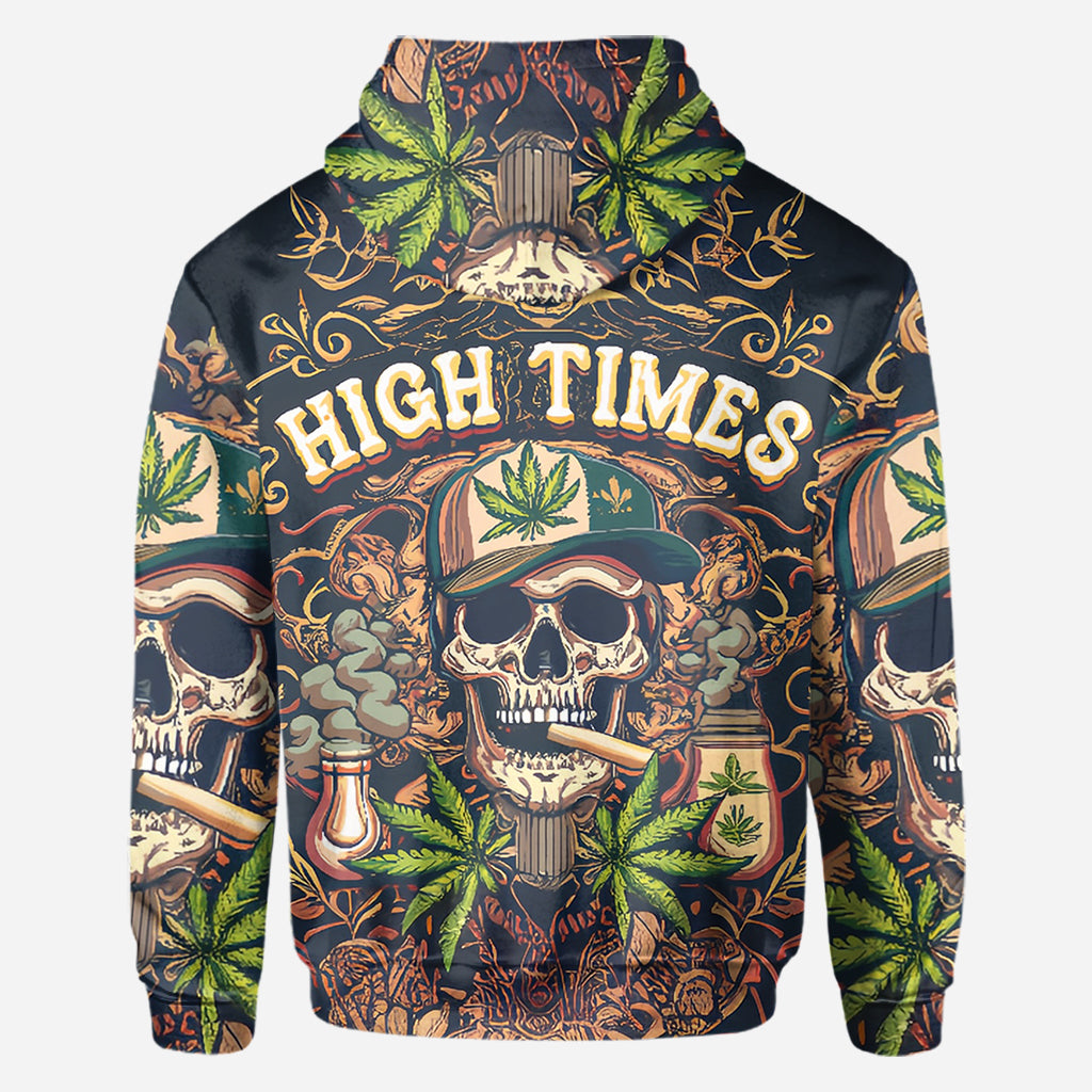 High Times Skull 420 - Personalized Weed All Over Shirt