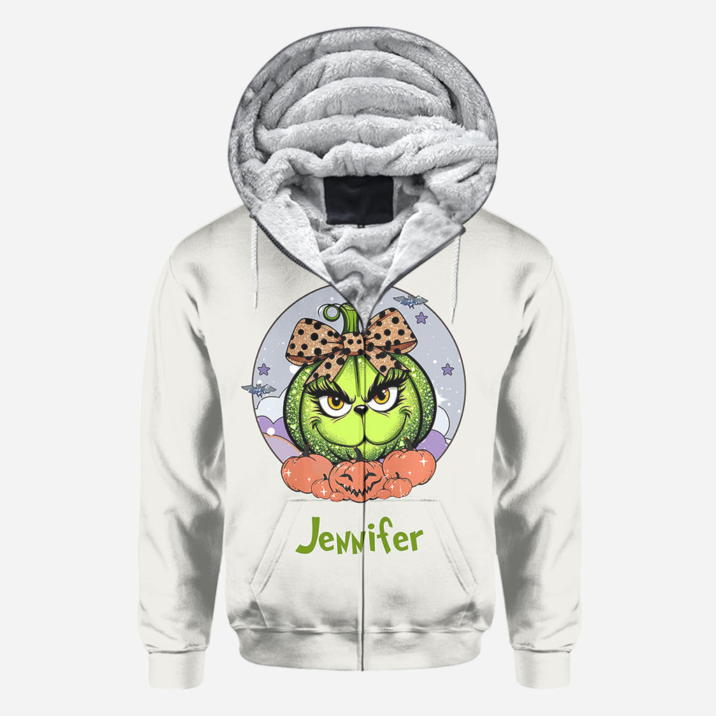 Grüne Kürbismama – Beliebiger Titel – Personalisiertes „Stole Christmas All Over“-Shirt