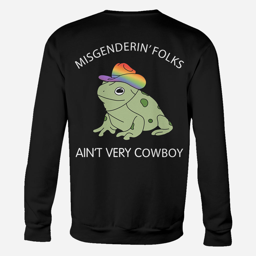 Falschgeschlechtliche Anrede ist nicht sehr cowboyhaft – Personalisiertes LGBT-Unterstützungs-T-Shirt