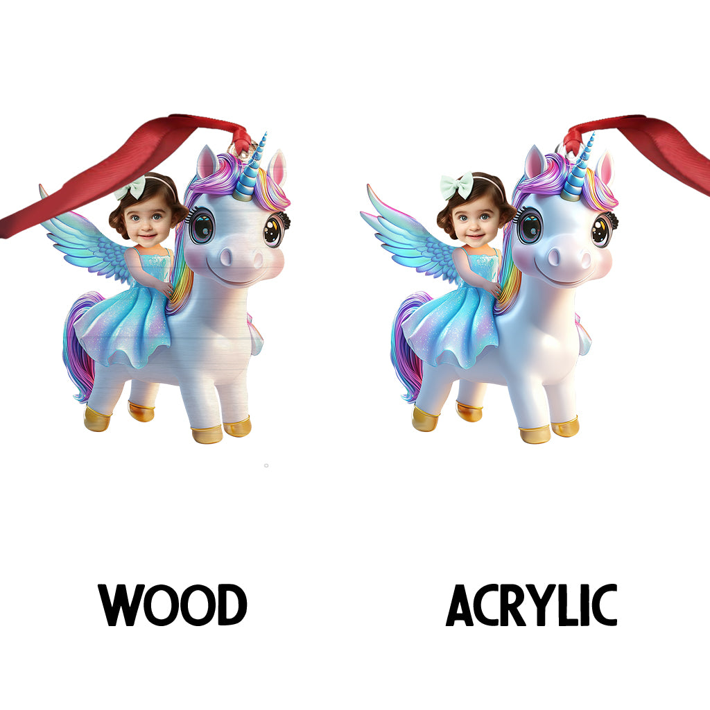 Unicorn - Personalized Kid Custom Shaped Ornament