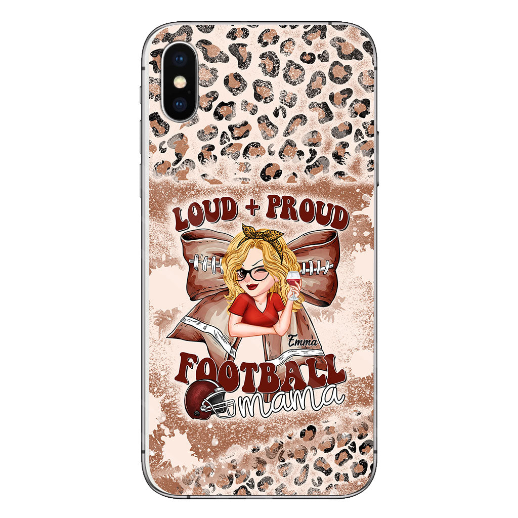 Loud Proud Football Any Title - Personalized Football Clear Phone Case