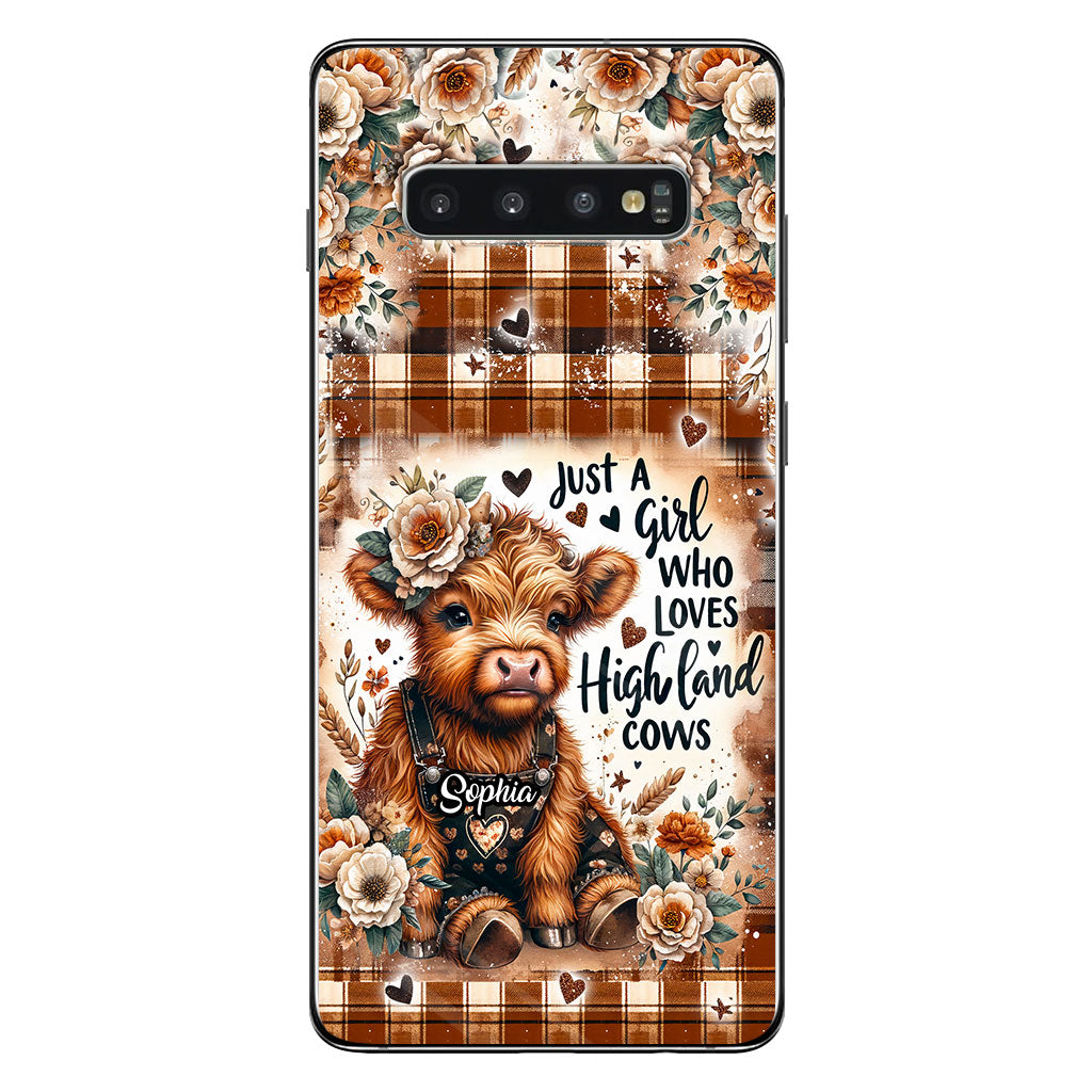Just A Girl Who Loves Highland Cow - Personalisierte Handyhülle