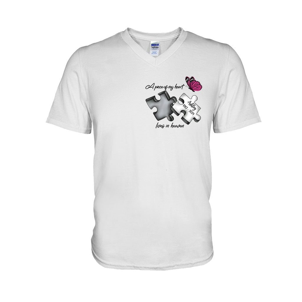 Immer in meinen Gedanken, für immer in meinem Herzen – personalisiertes Gedenk-T-Shirt und Hoodie