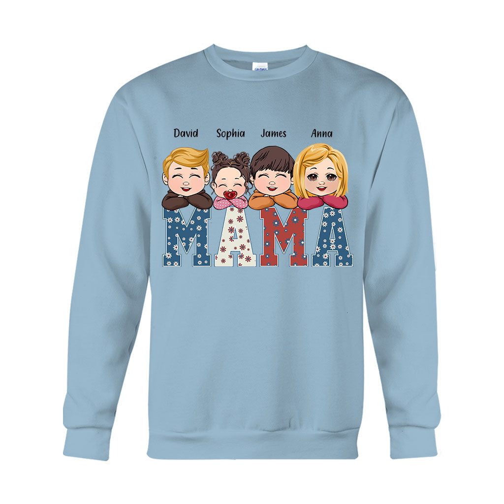 Amerikanische Mama – Beliebiger Titel, Vintage-Retro-Stil – Personalisiertes Mutter-T-Shirt und Hoodie