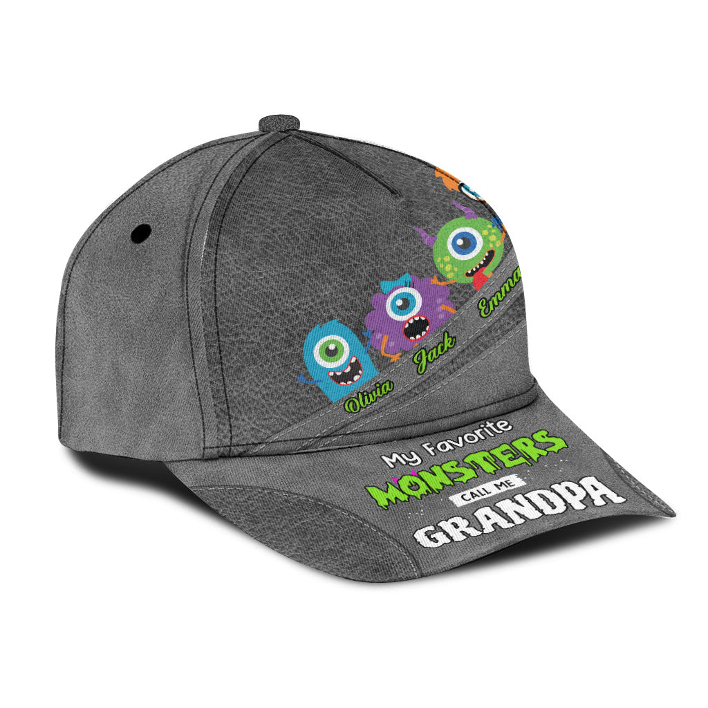 Meine Lieblingsmonster nennen mich Opa Papa - Personalisierte Opa-Klassik-Kappe
